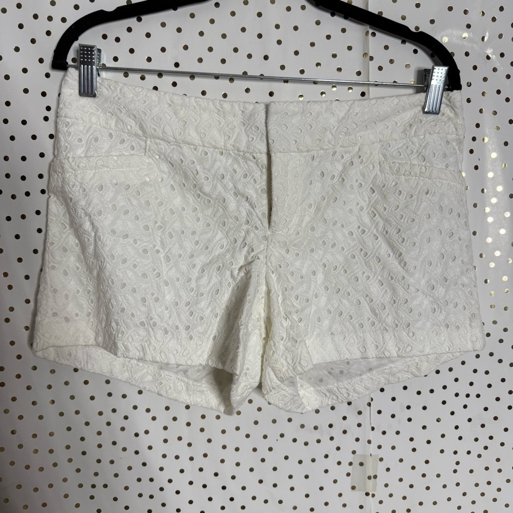 Lilly Pulitzer Elegant White Lace Women Shorts